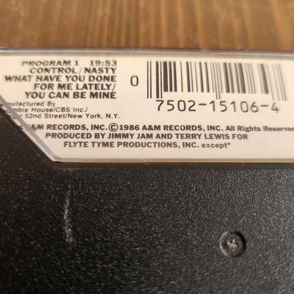 Janet Jackson Control Cassette Tape (A & M Records, 1986) Pop Music R&B Tested - Picture 3 of 7